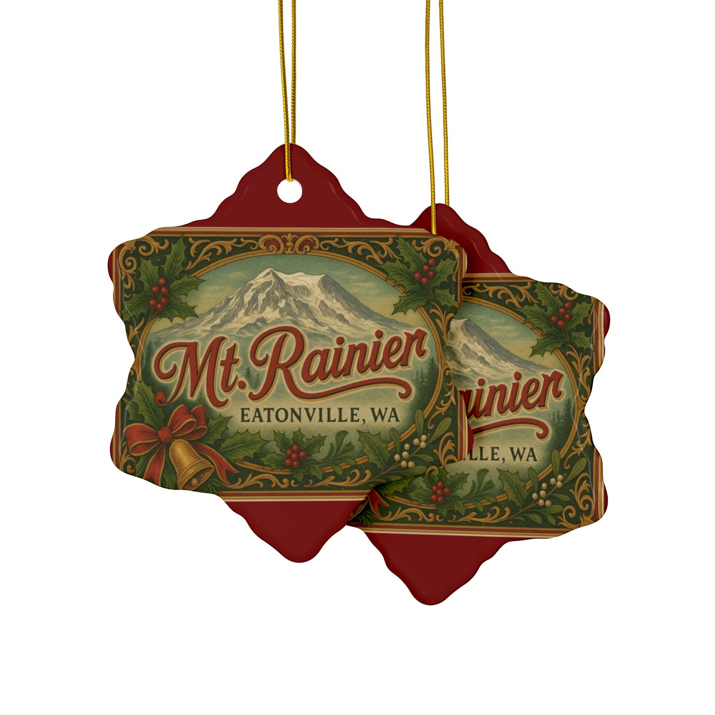 Mt. Rainier - Eatonville, WA Victorian Christmas Ornament