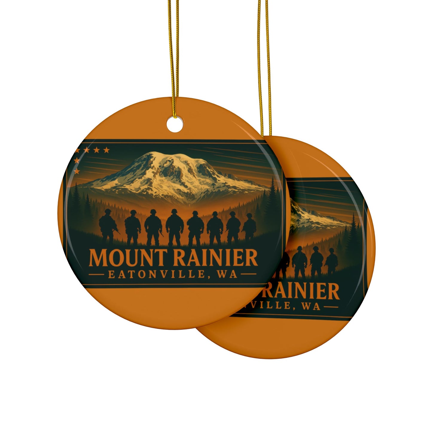 Mount Rainier - Eatonville, WA Military Ornament