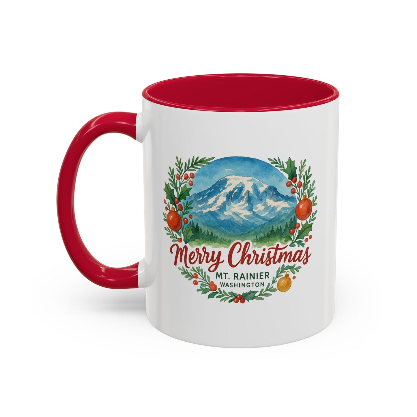 Mt. Rainier - Washington Merry Christmas Mug