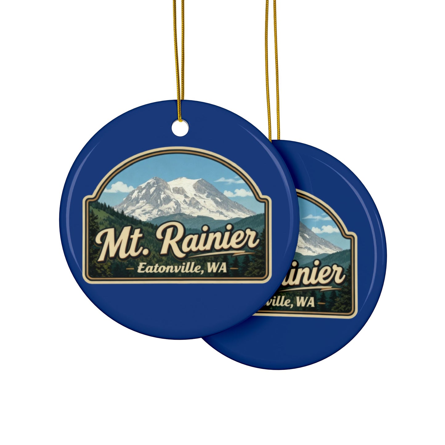 Mt. Rainier - Eatonville, WA Vintage Ornament