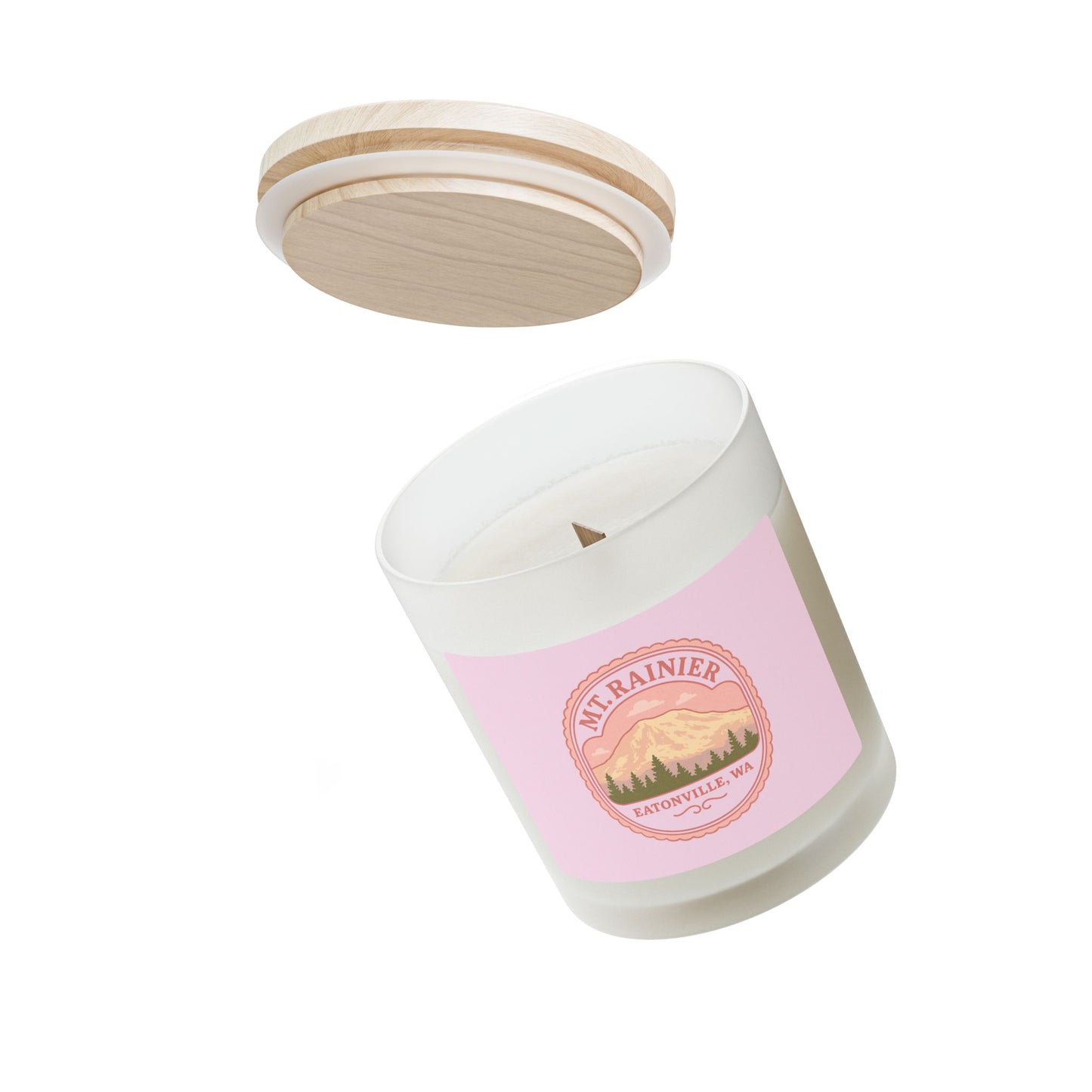 Mt. Rainier - Eatonville, WA Coquette Frosted Glass Candle