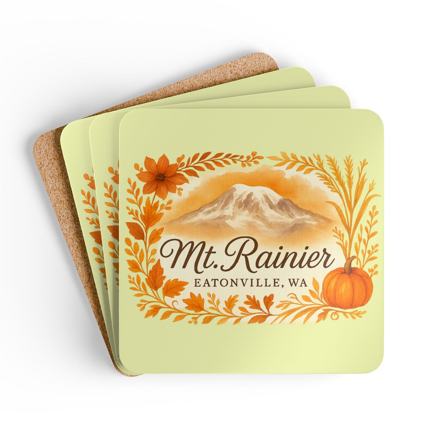 Mt. Rainier - Eatonville, WA Fall Harvest Coaster Set