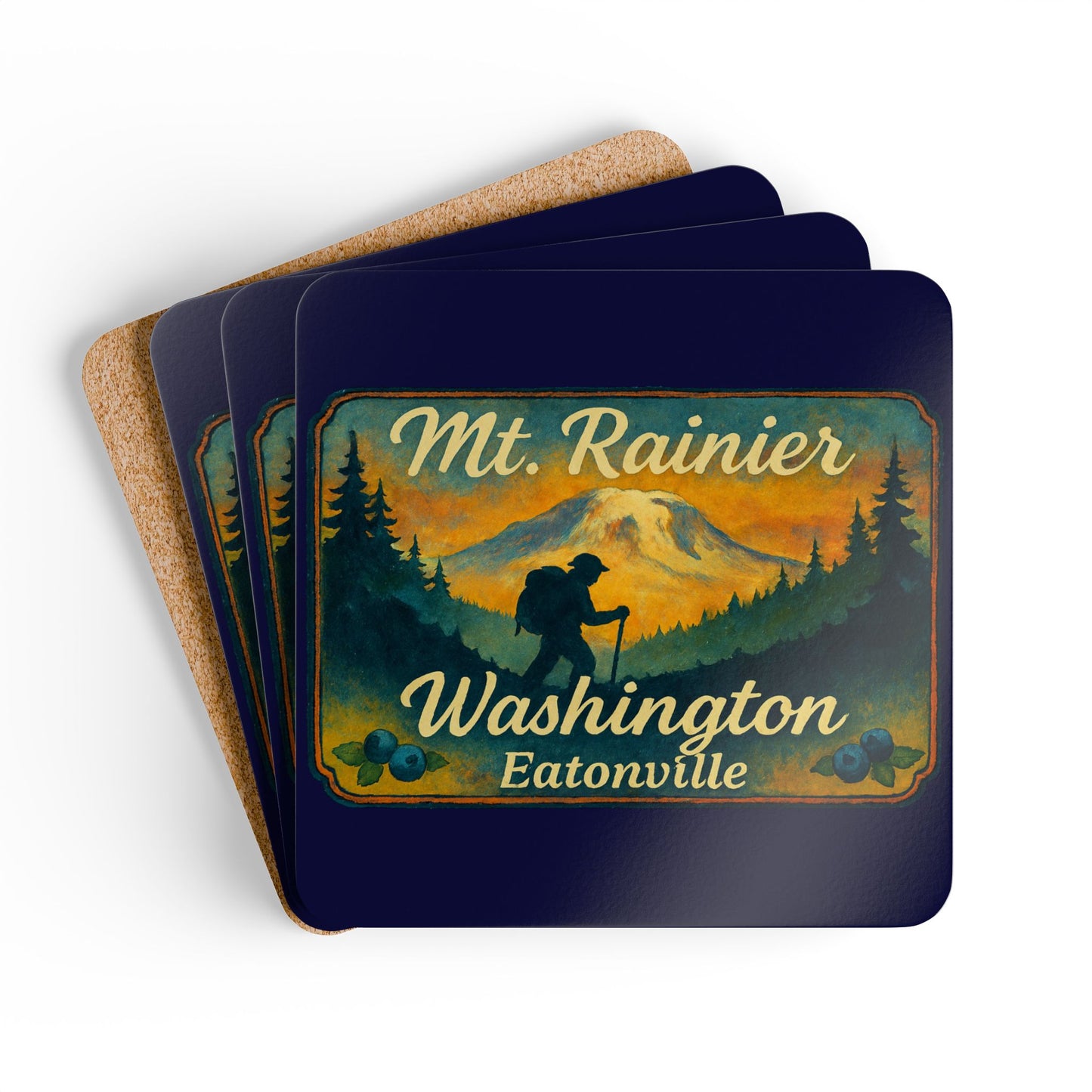 Mt. Rainier - Eatonville, WA Hiker Coaster Set