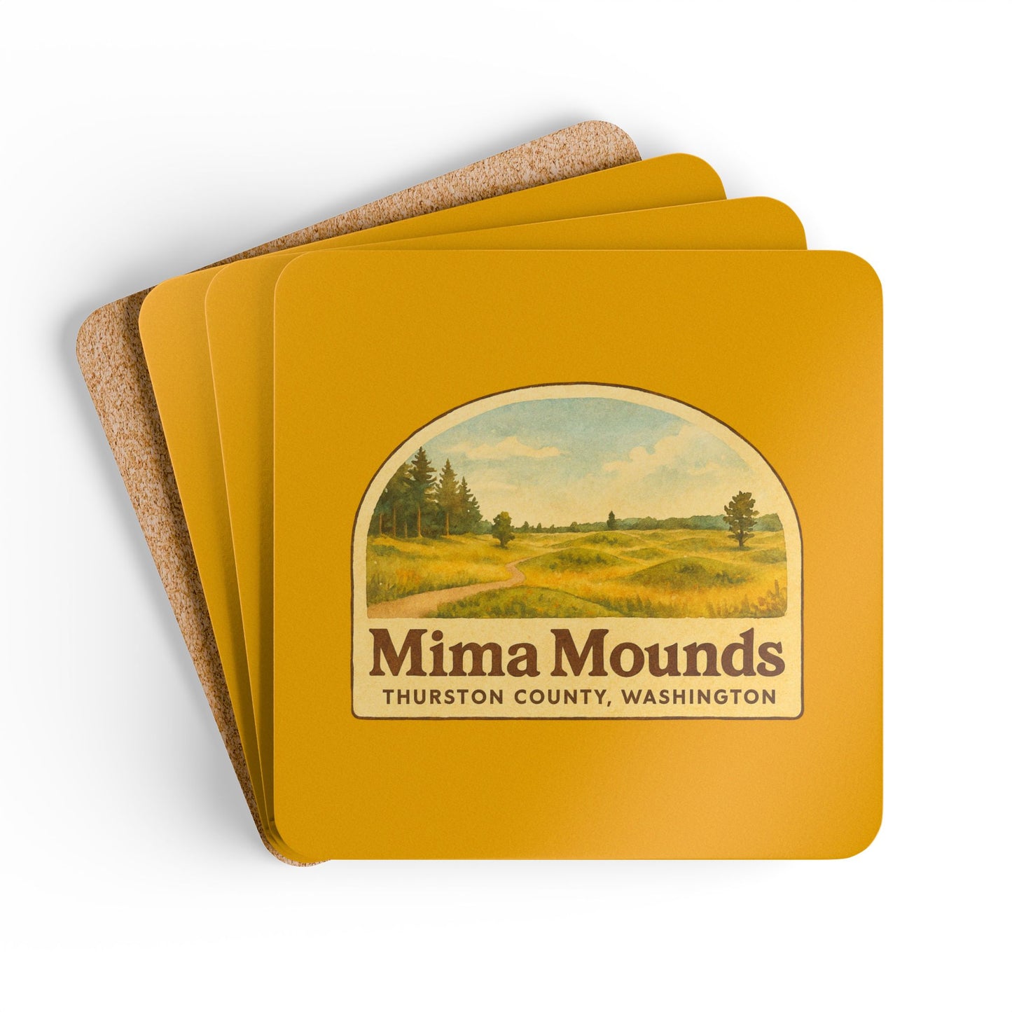 Mima Mounds - Thurston County, Washington Coaster Set