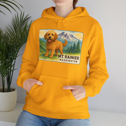Mt. Rainier - Washington Golden Doodle Hoodie
