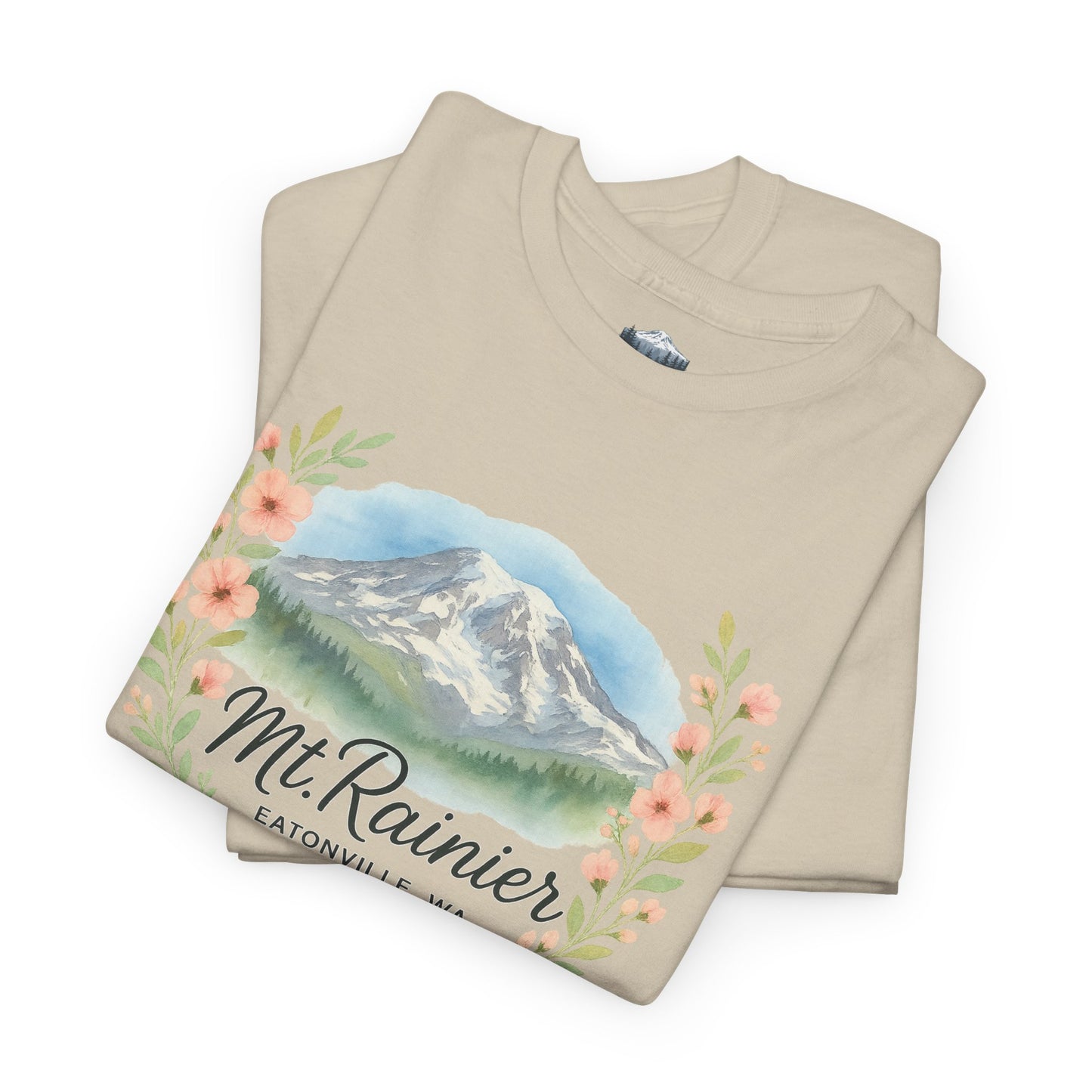 Mt. Rainier - Eatonville, WA Floral T-Shirt
