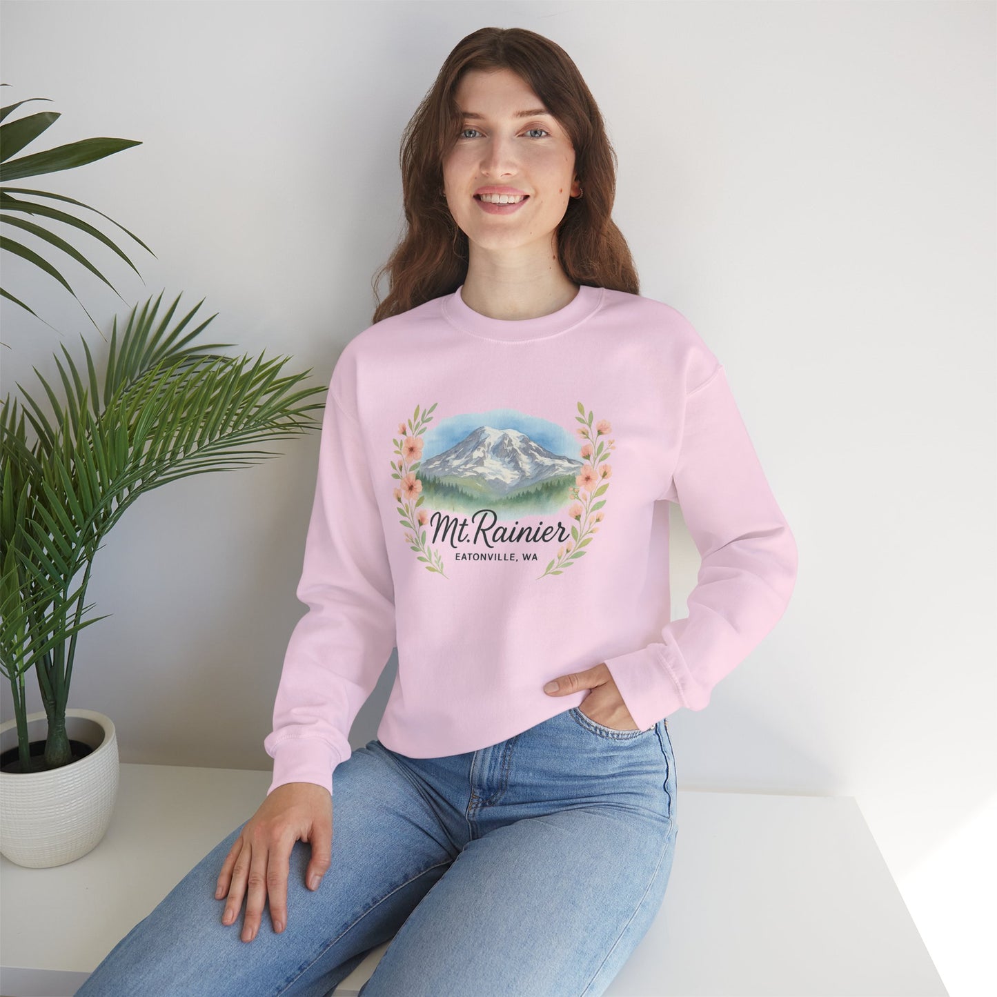 Mt. Rainier - Eatonville, WA Floral Sweatshirt