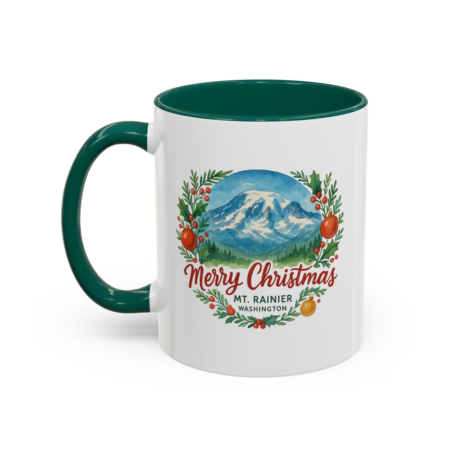 Mt. Rainier - Washington Merry Christmas Mug