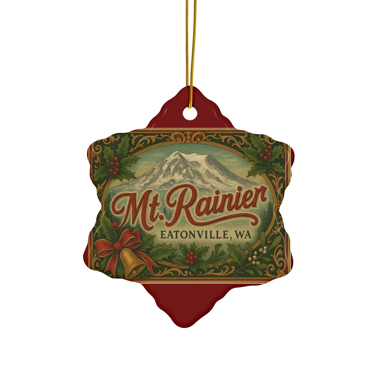 Mt. Rainier - Eatonville, WA Victorian Christmas Ornament