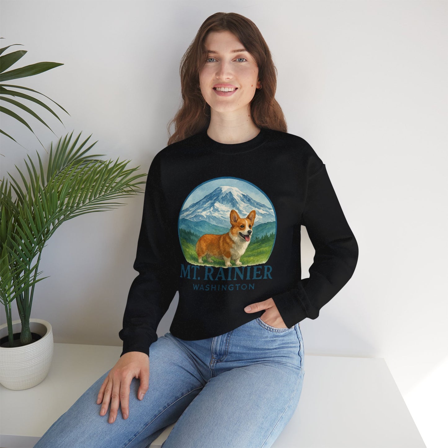 Mt. Rainier - Washington Corgi Sweatshirt