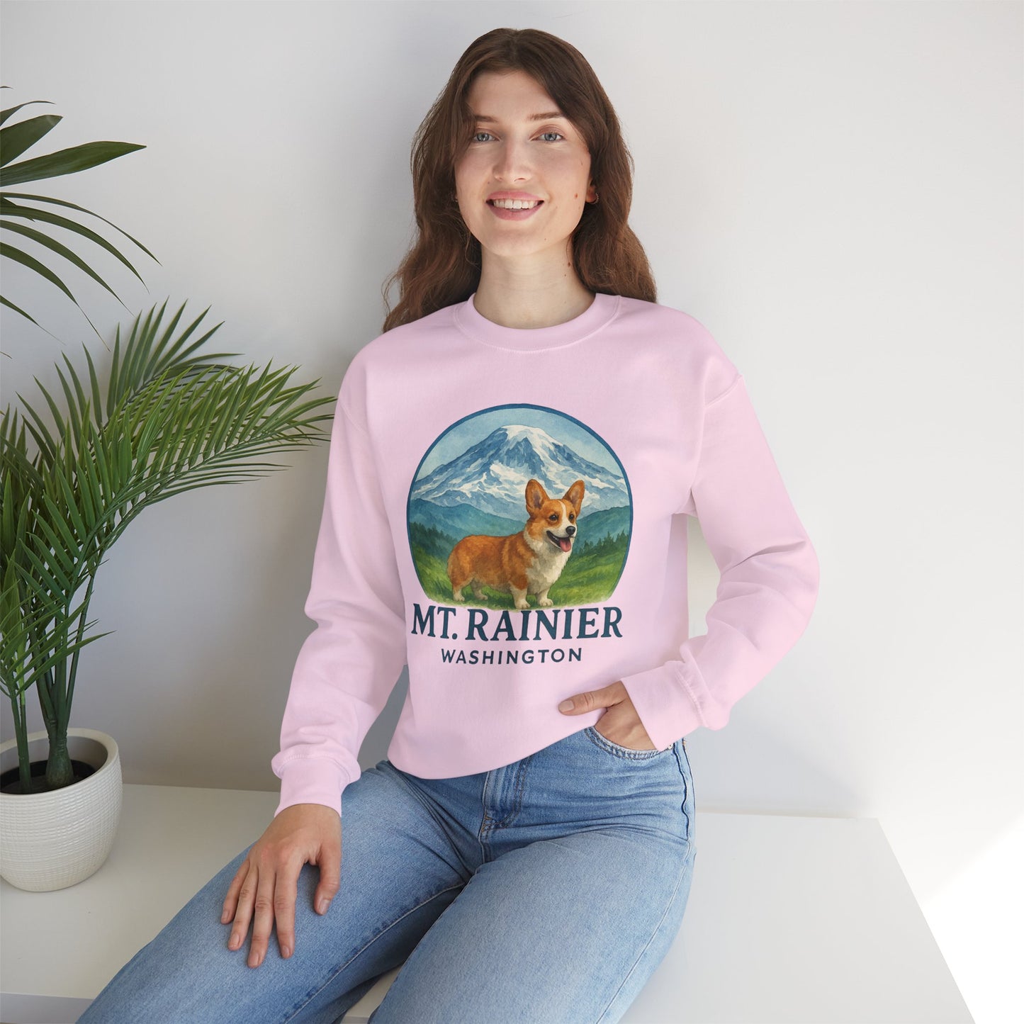 Mt. Rainier - Washington Corgi Sweatshirt