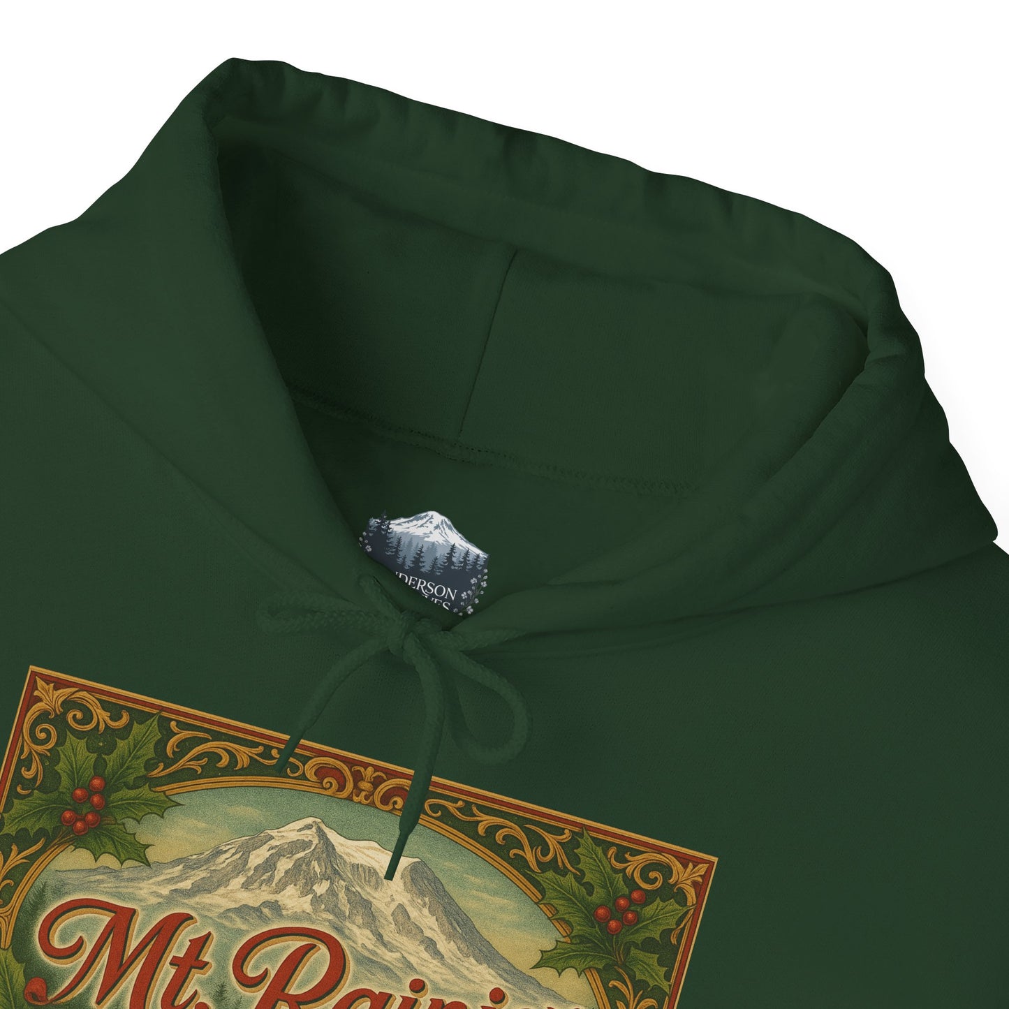 Mt. Rainier - Eatonville, WA Victorian Christmas Hoodie
