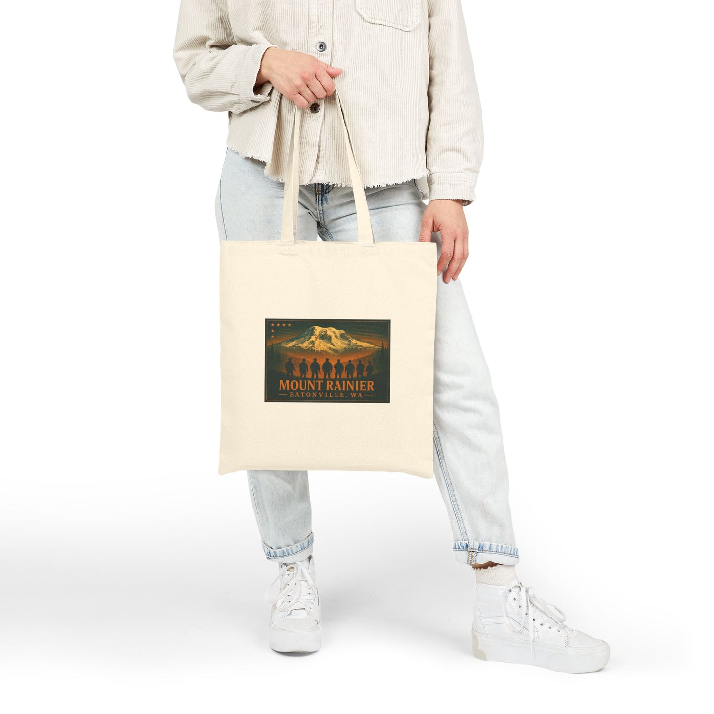 Mount Rainier - Eatonville, WA Military Canvas Tote Bag