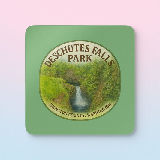 Deschutes Falls Park - Thurston County, Washington Coaster Set