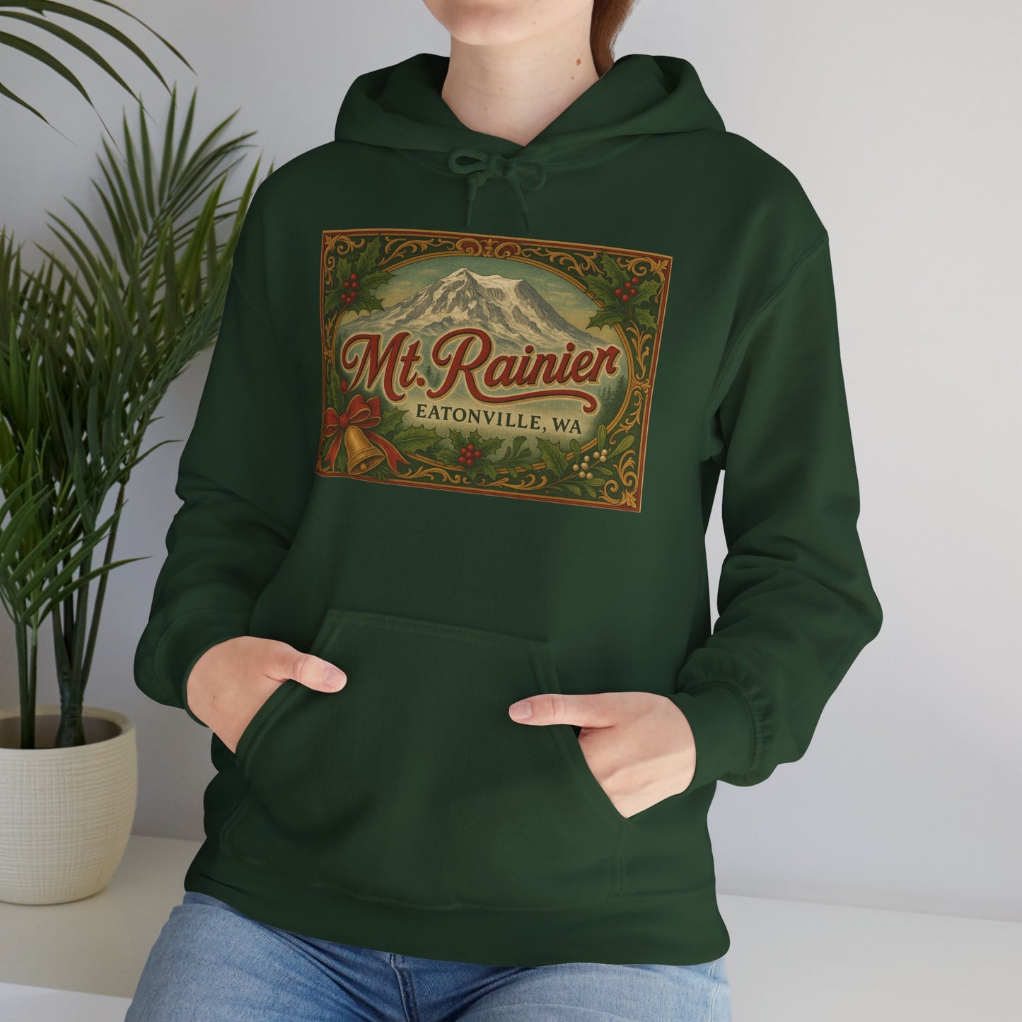Mt. Rainier - Eatonville, WA Victorian Christmas Hoodie
