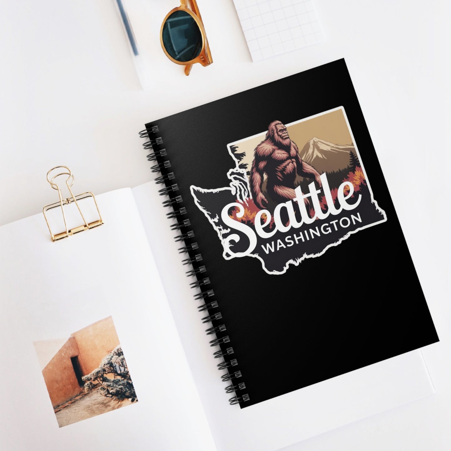 Bigfoot Seattle Washington Spiral Notebook