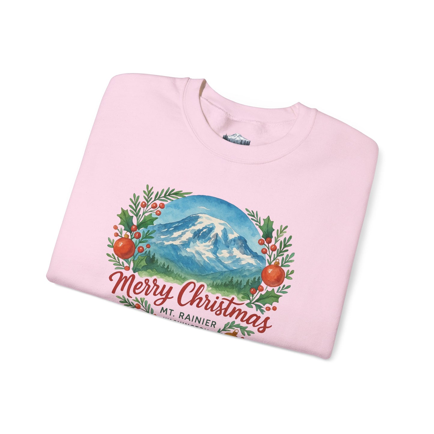 Mt. Rainier - Washington Merry Christmas Sweatshirt