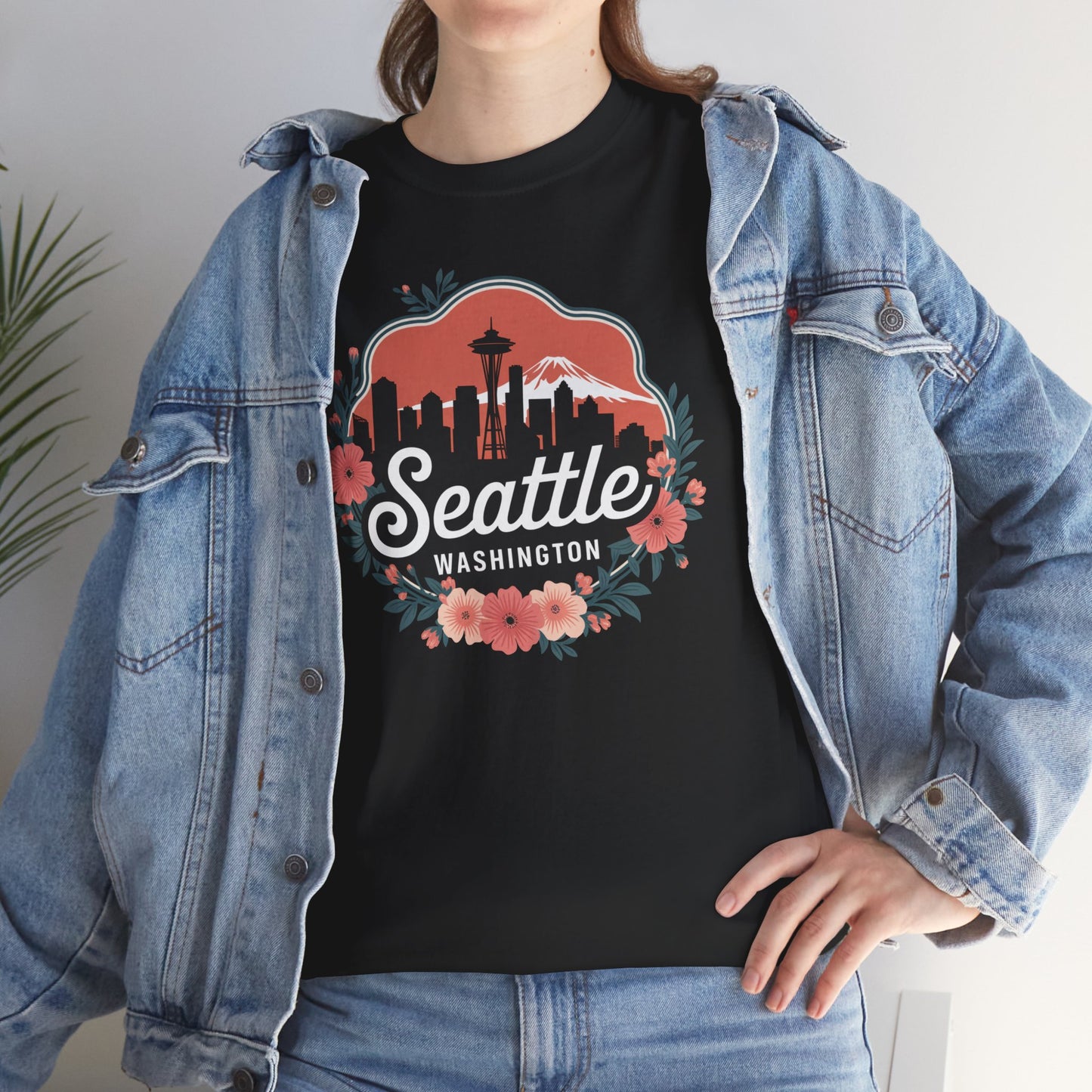 Foral Seattle City Skyline T-Shirt