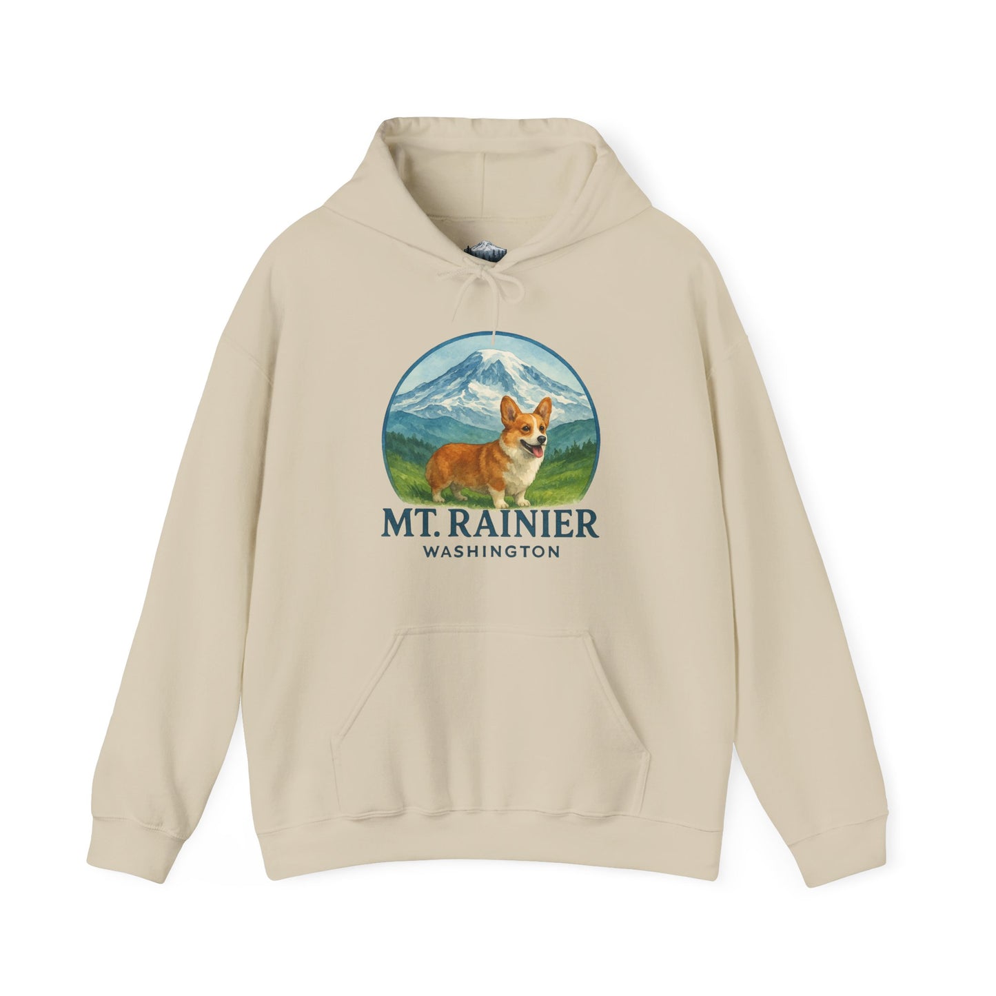 Mt. Rainier - Washington Corgi Hoodie