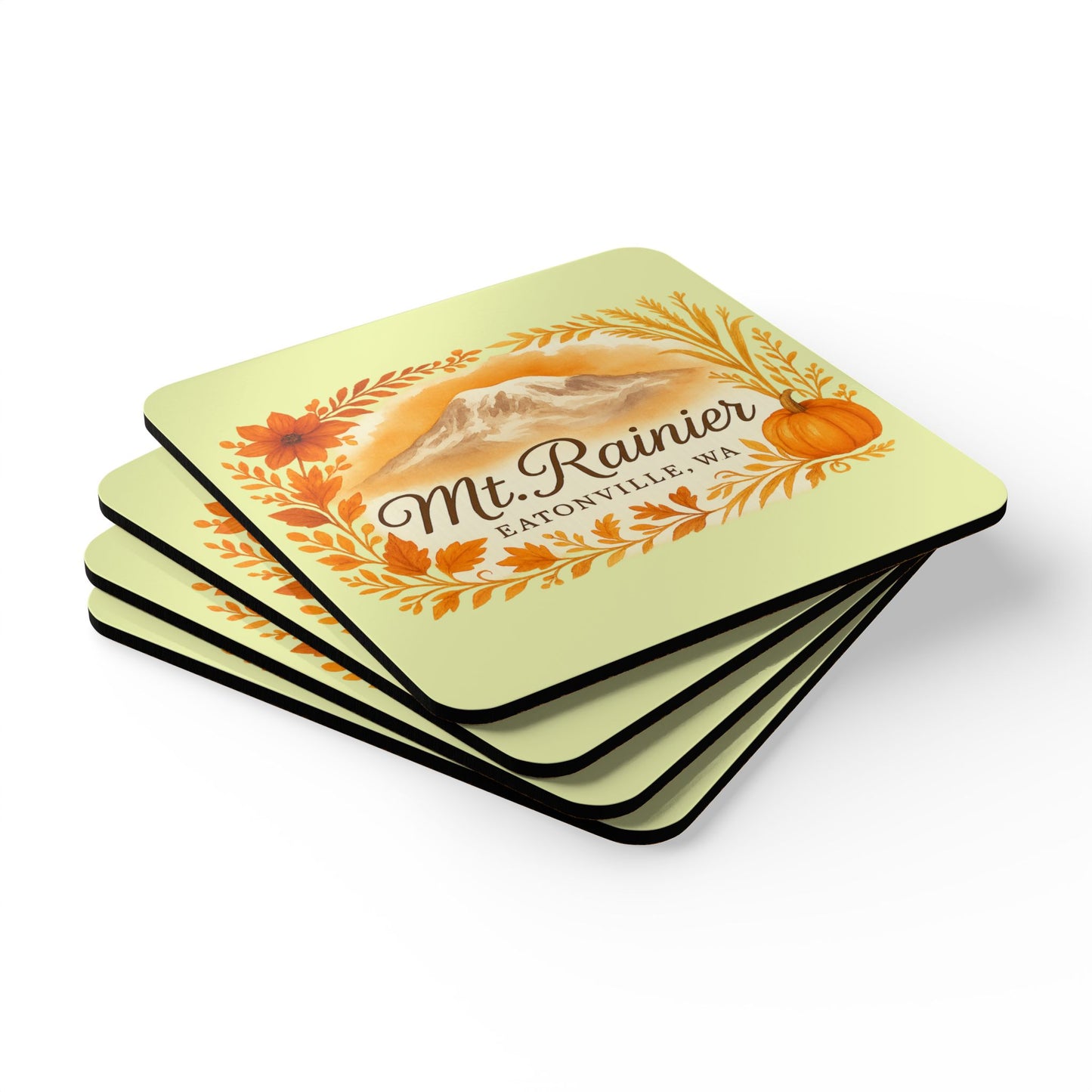 Mt. Rainier - Eatonville, WA Fall Harvest Coaster Set