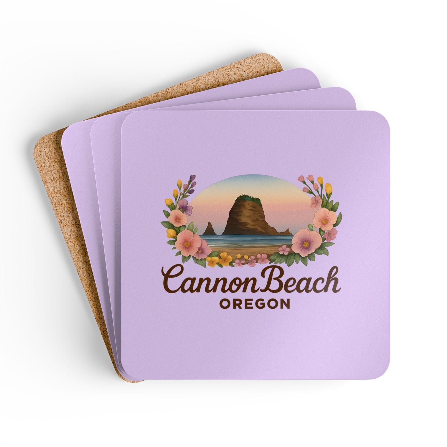 Cannon Beach Haystack Rock Coaster Set