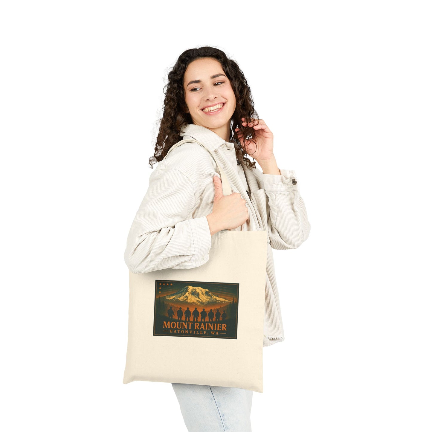 Mount Rainier - Eatonville, WA Military Canvas Tote Bag
