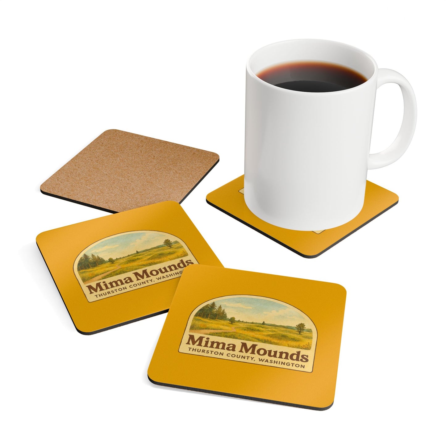 Mima Mounds - Thurston County, Washington Coaster Set