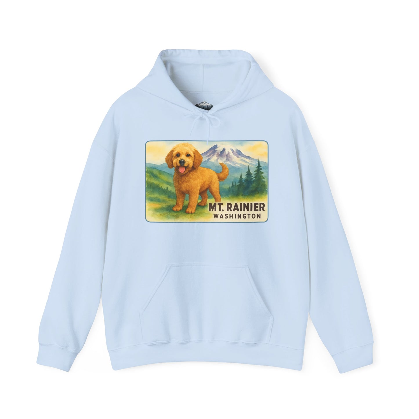 Mt. Rainier - Washington Golden Doodle Hoodie
