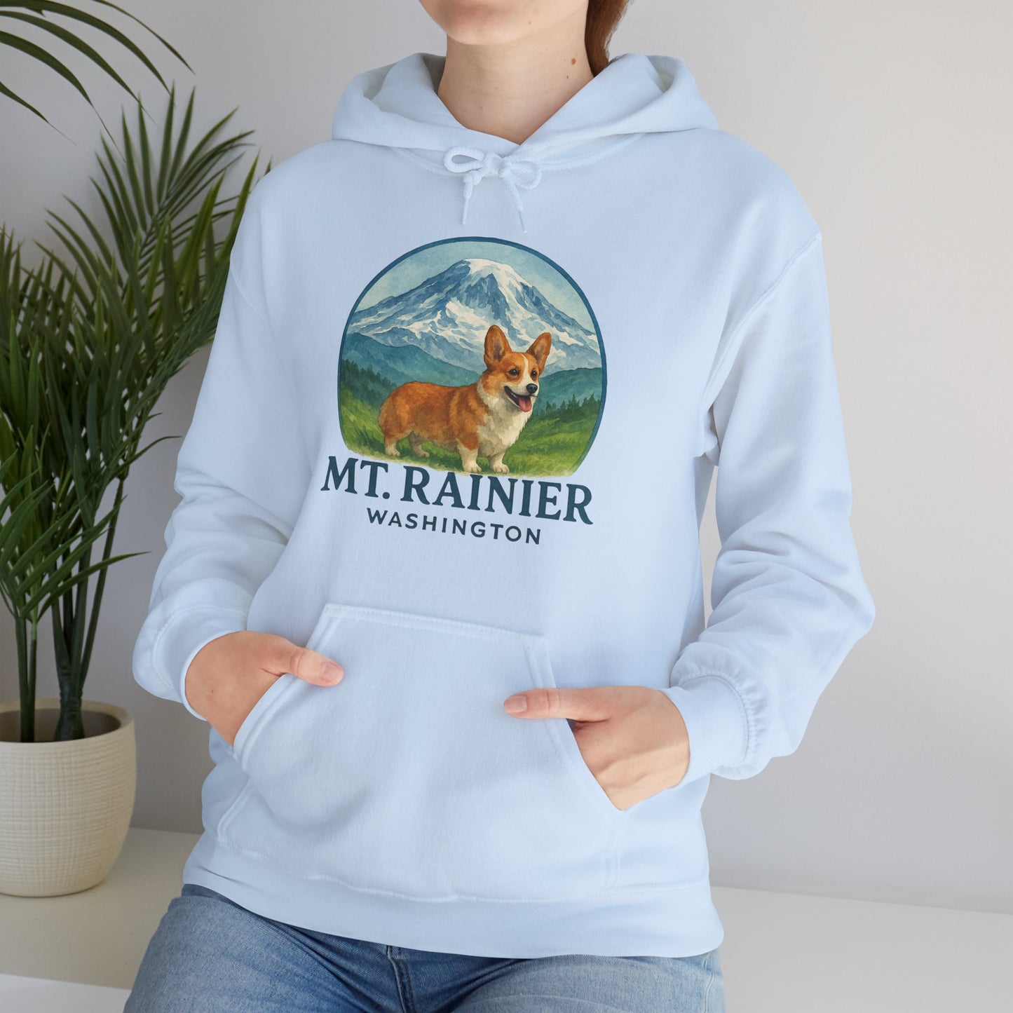 Mt. Rainier - Washington Corgi Hoodie