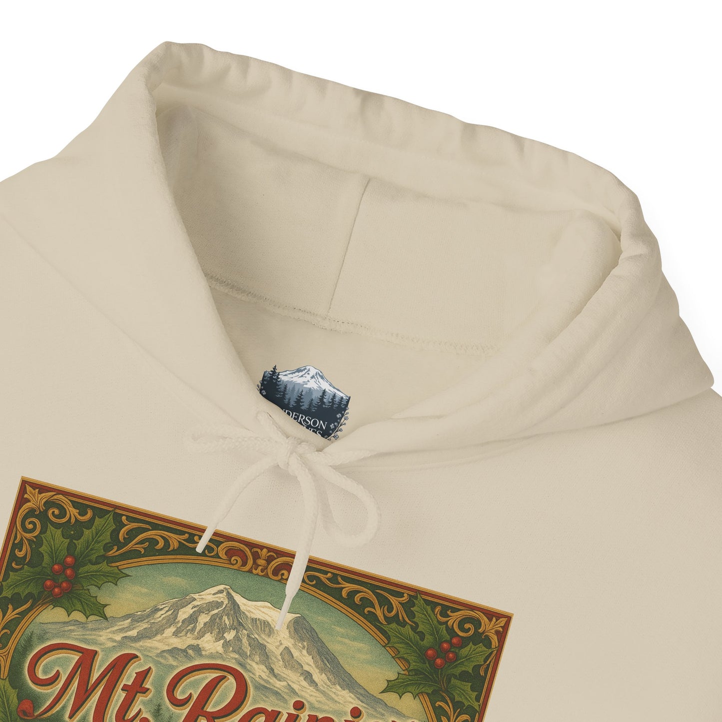 Mt. Rainier - Eatonville, WA Victorian Christmas Hoodie