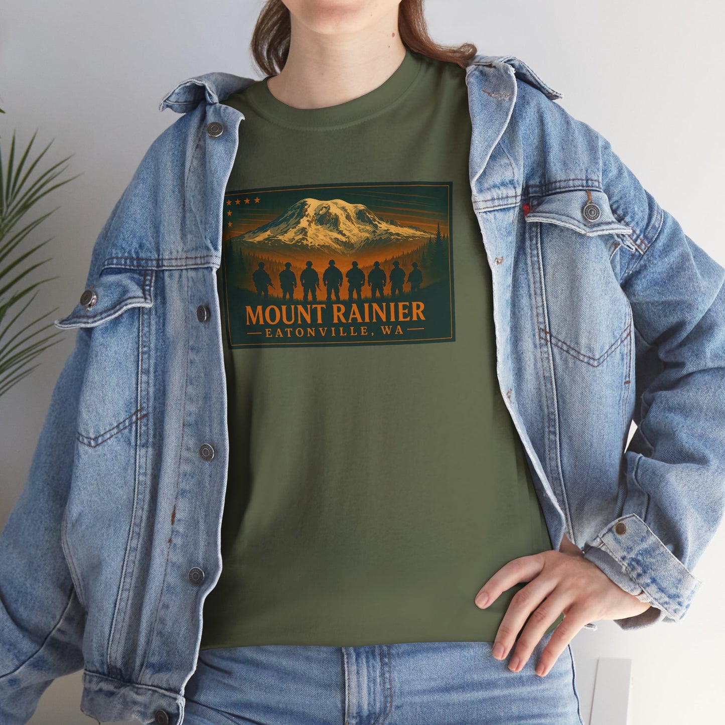 Mount Rainier - Eatonville, WA Military T-Shirt