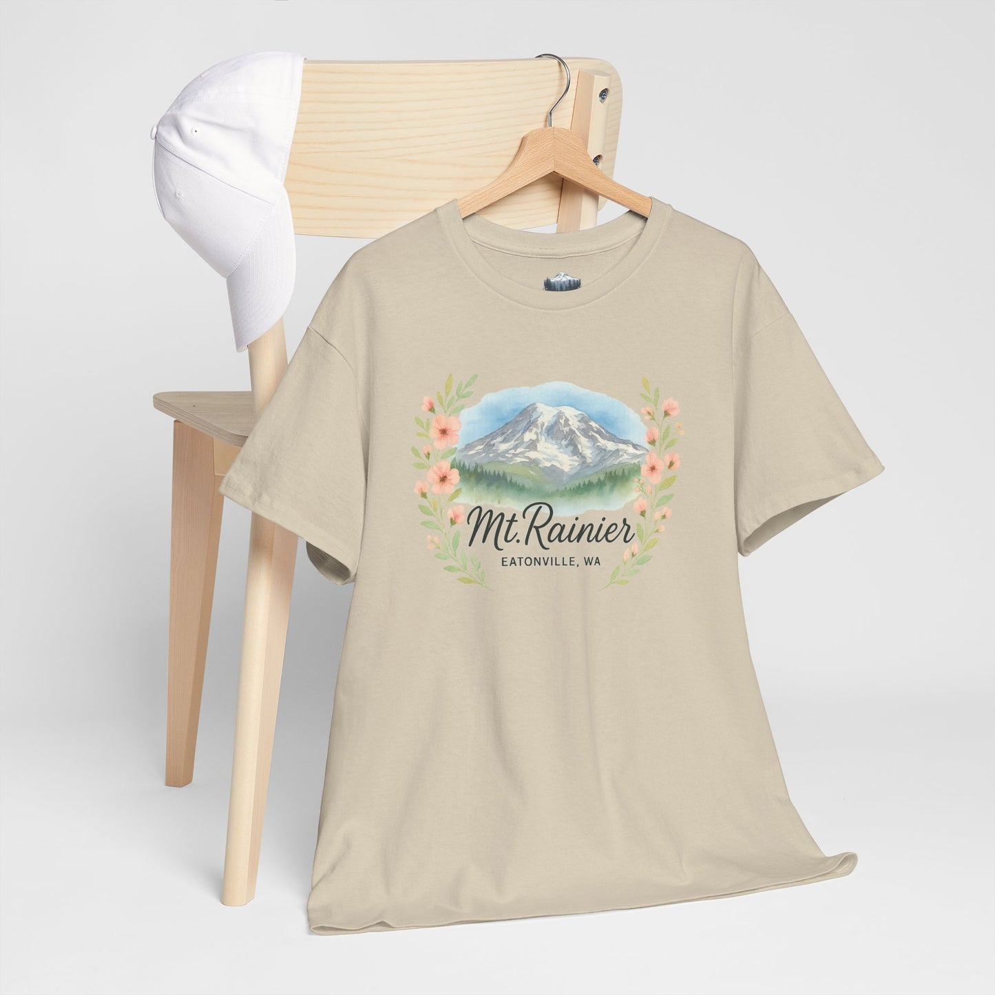 Mt. Rainier - Eatonville, WA Floral T-Shirt