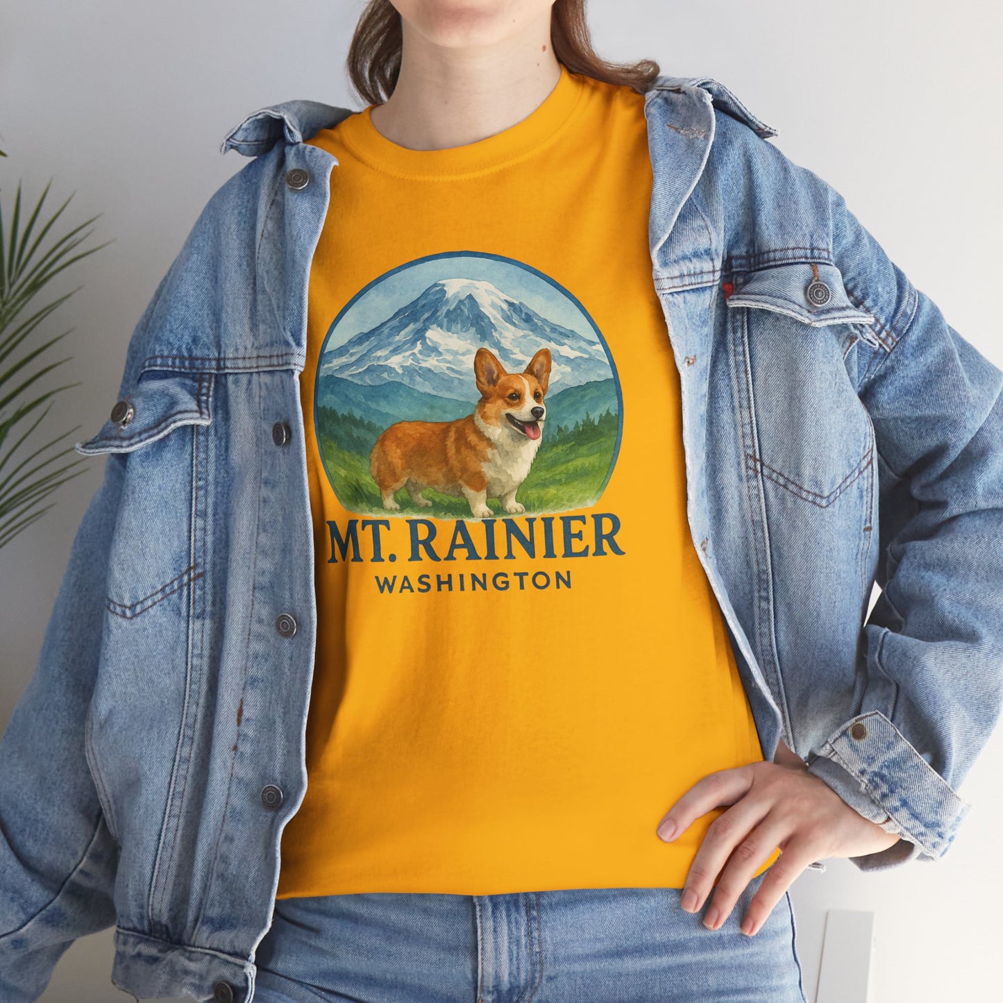 Mt. Rainier - Washington Corgi T-Shirt