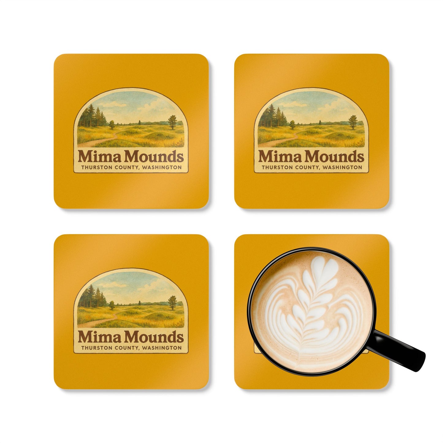 Mima Mounds - Thurston County, Washington Coaster Set