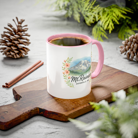 Mt. Rainier - Eatonville, WA Floral Mug