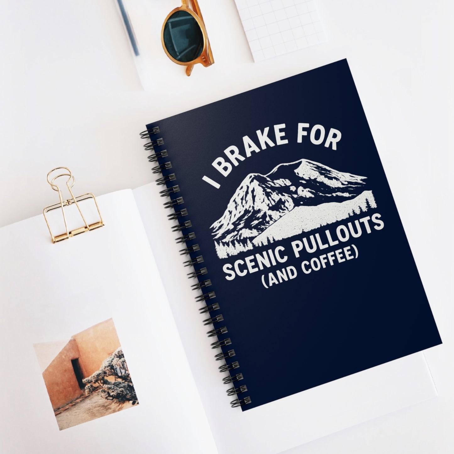 I Brake For Scenic Pullouts (And Coffee) Spiral Notebook