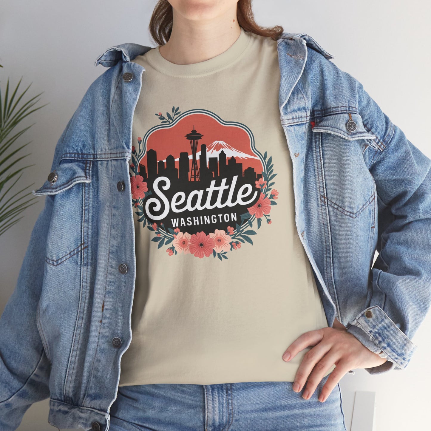 Foral Seattle City Skyline T-Shirt