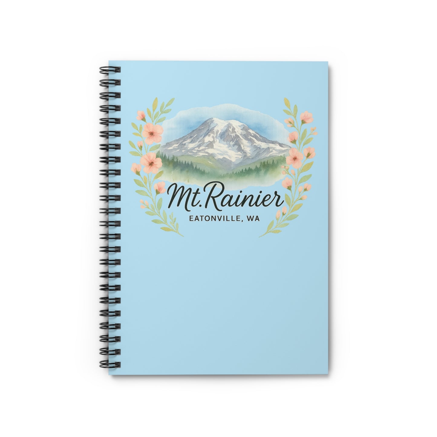 Mt. Rainier - Eatonville, WA Floral Spiral Notebook