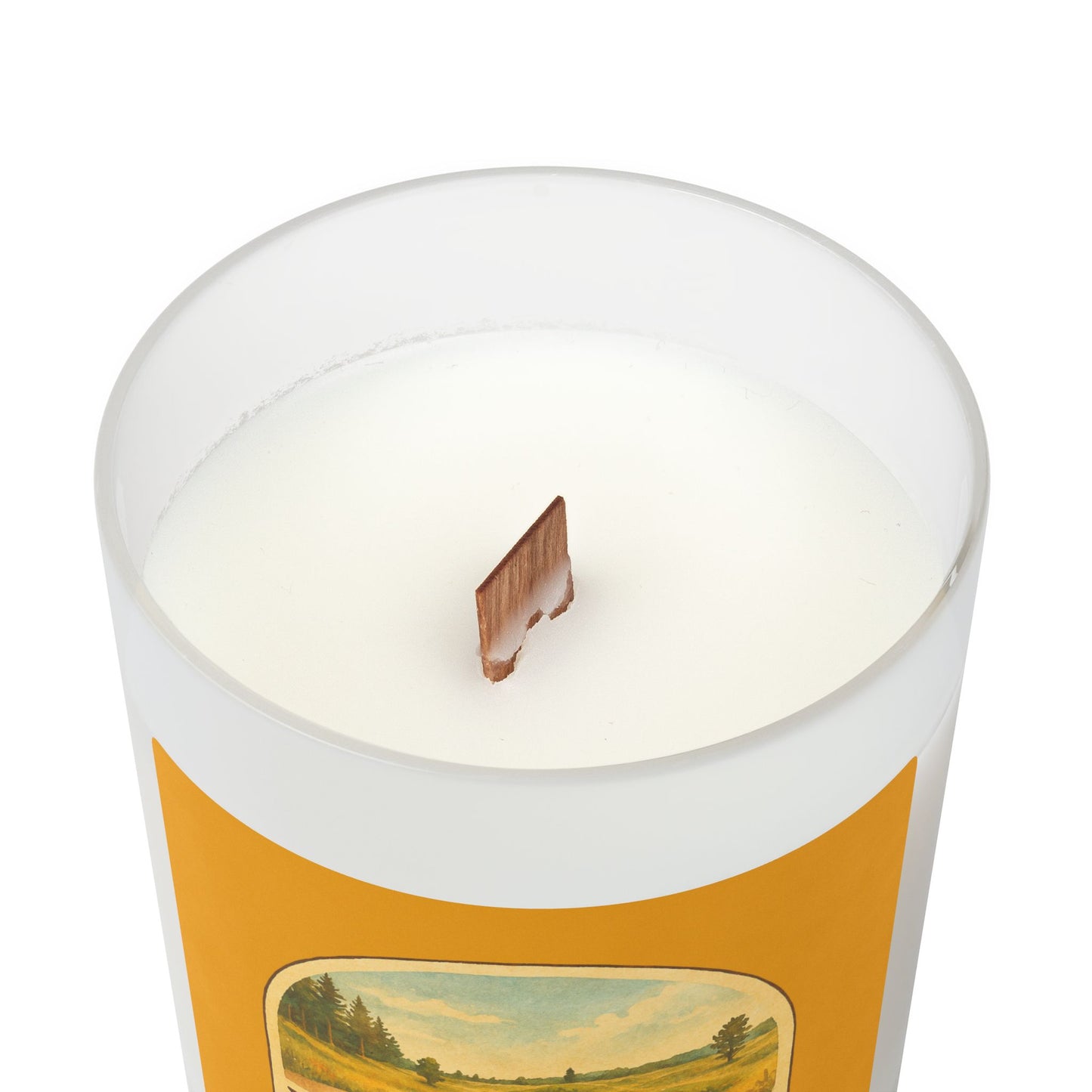 Mima Mounds - Thurston County, Washington Frosted Glass Candle