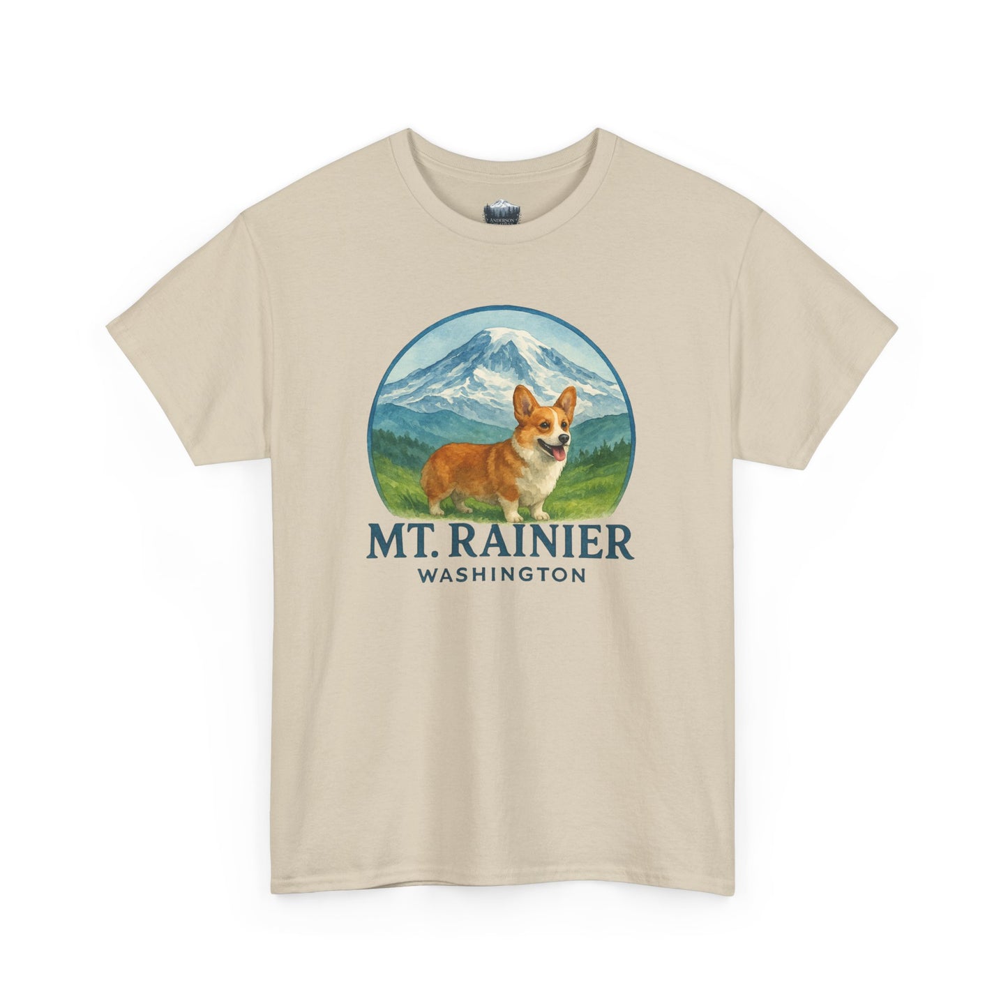 Mt. Rainier - Washington Corgi T-Shirt