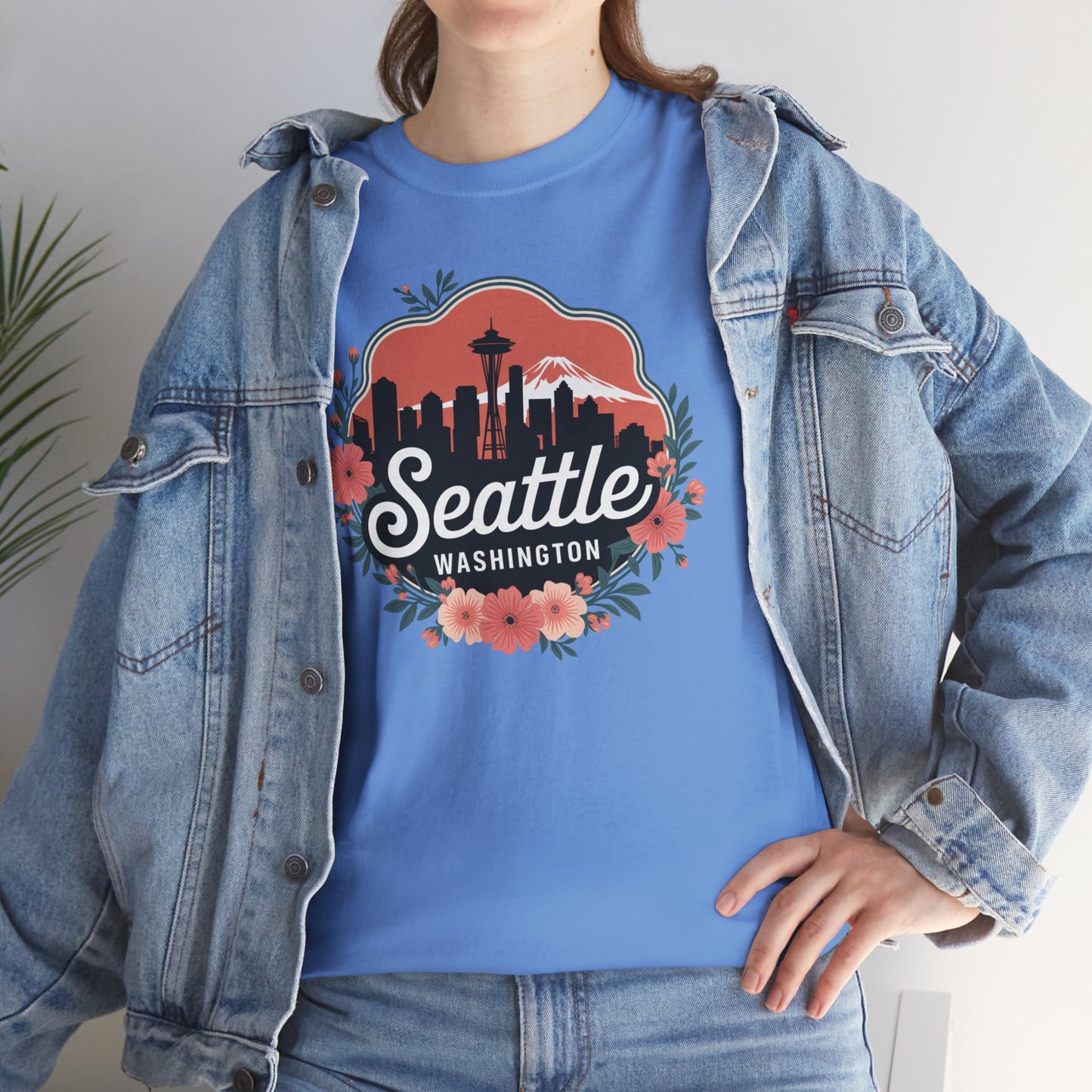 Foral Seattle City Skyline T-Shirt