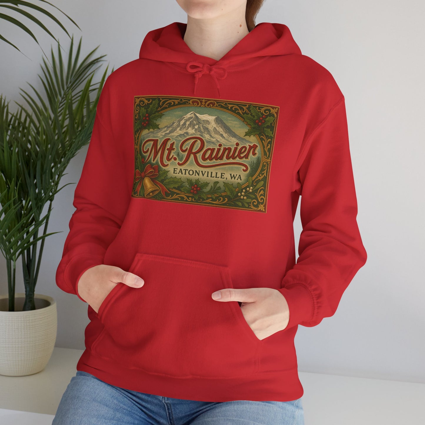 Mt. Rainier - Eatonville, WA Victorian Christmas Hoodie