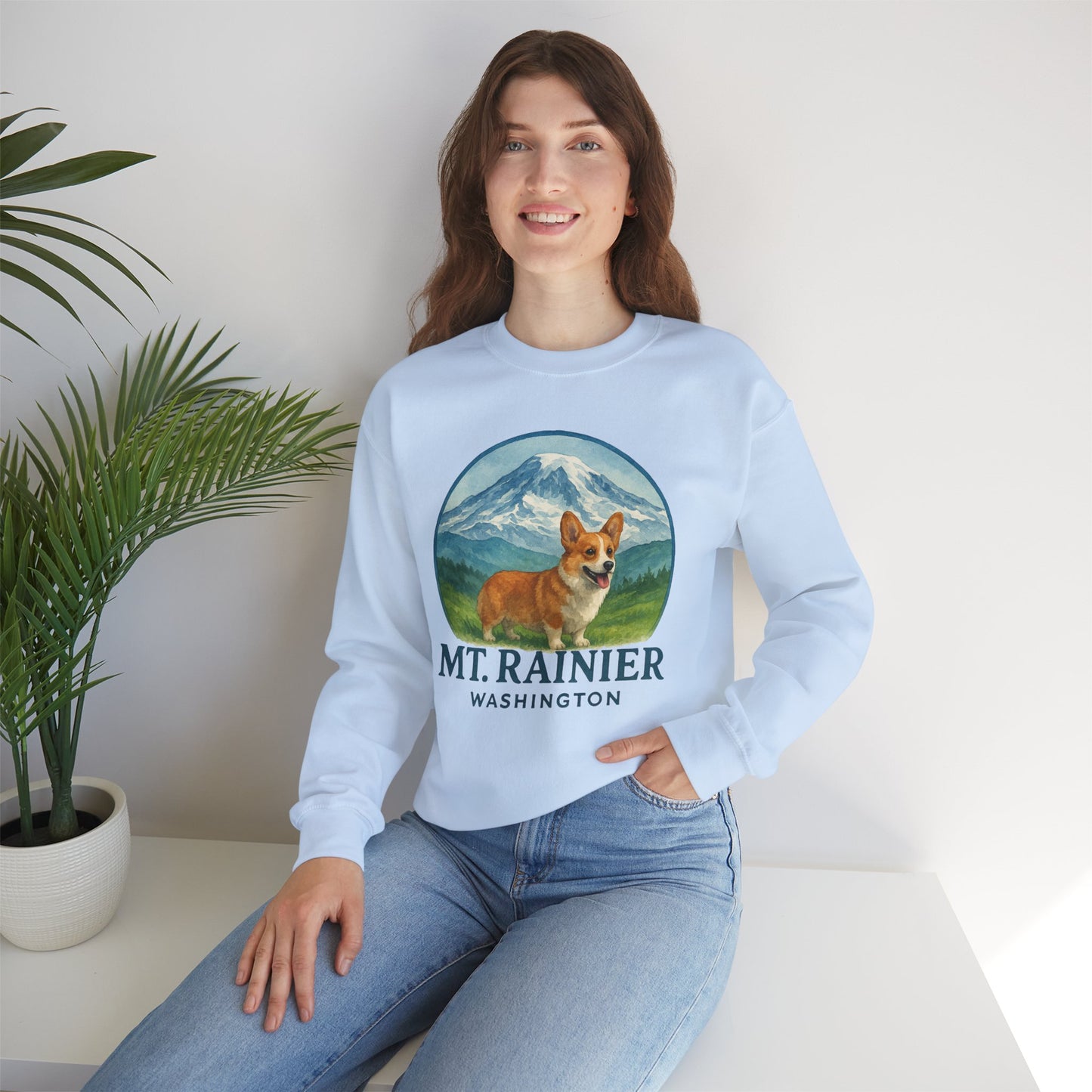 Mt. Rainier - Washington Corgi Sweatshirt