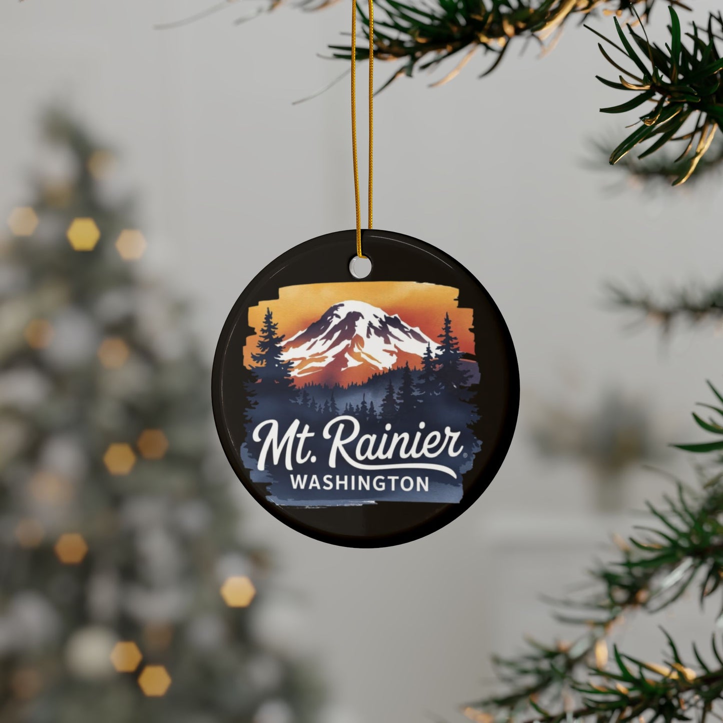 Mt. Rainier - Washington Sunset Ornament
