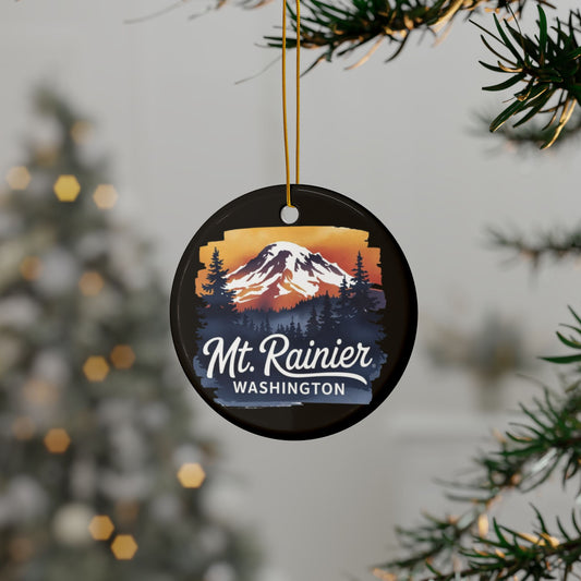 Mt. Rainier - Washington Sunset Ornament