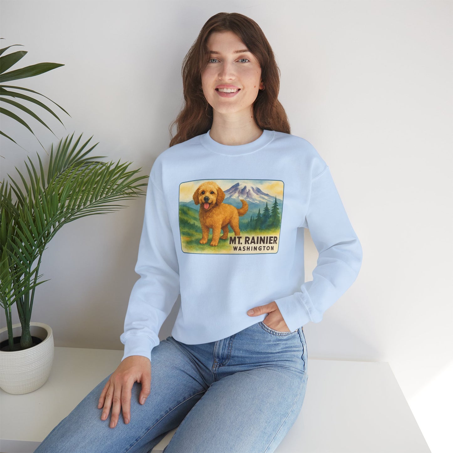 Mt. Rainier - Washington Golden Doodle Sweatshirt