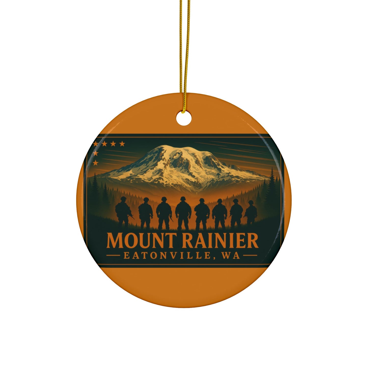 Mount Rainier - Eatonville, WA Military Ornament