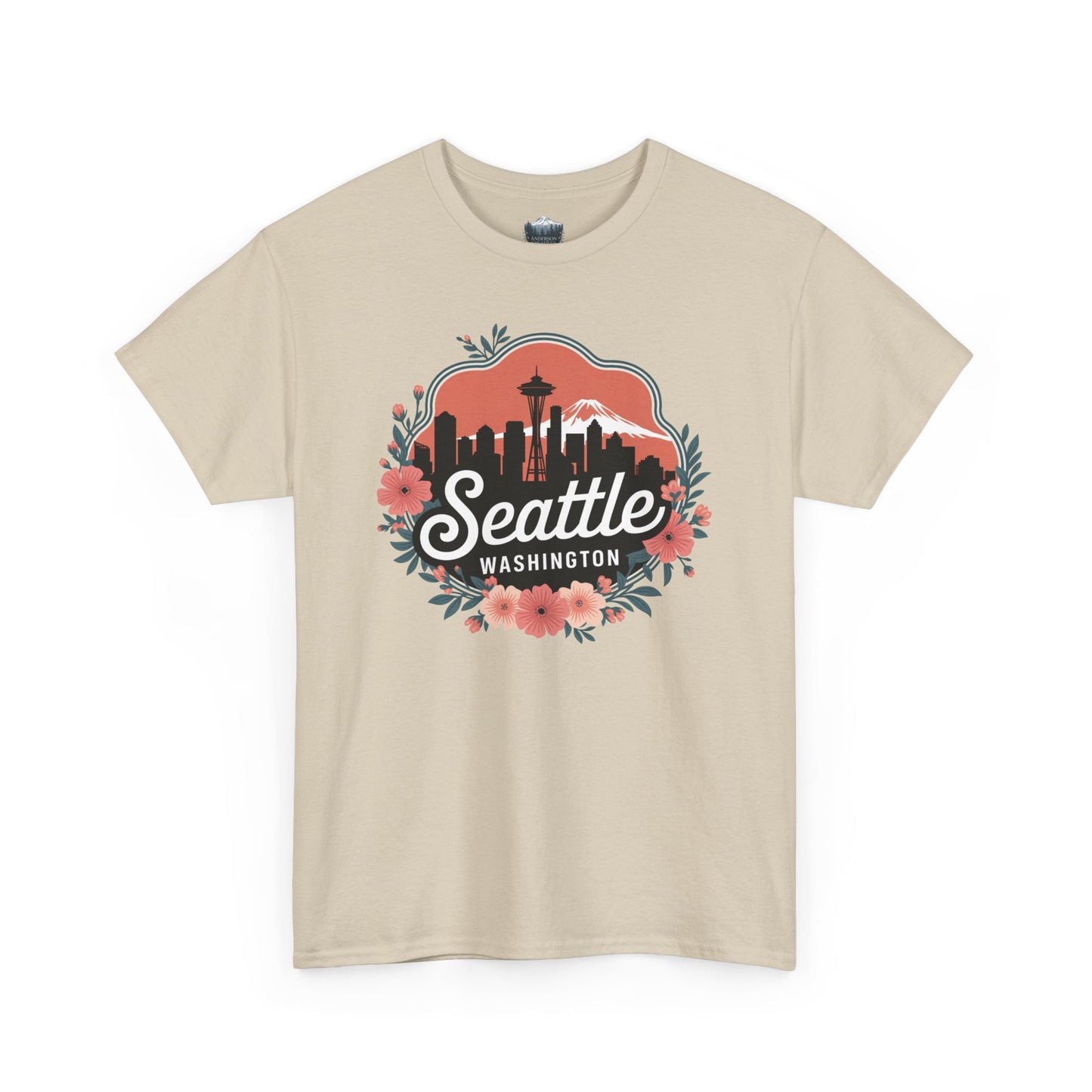 Foral Seattle City Skyline T-Shirt