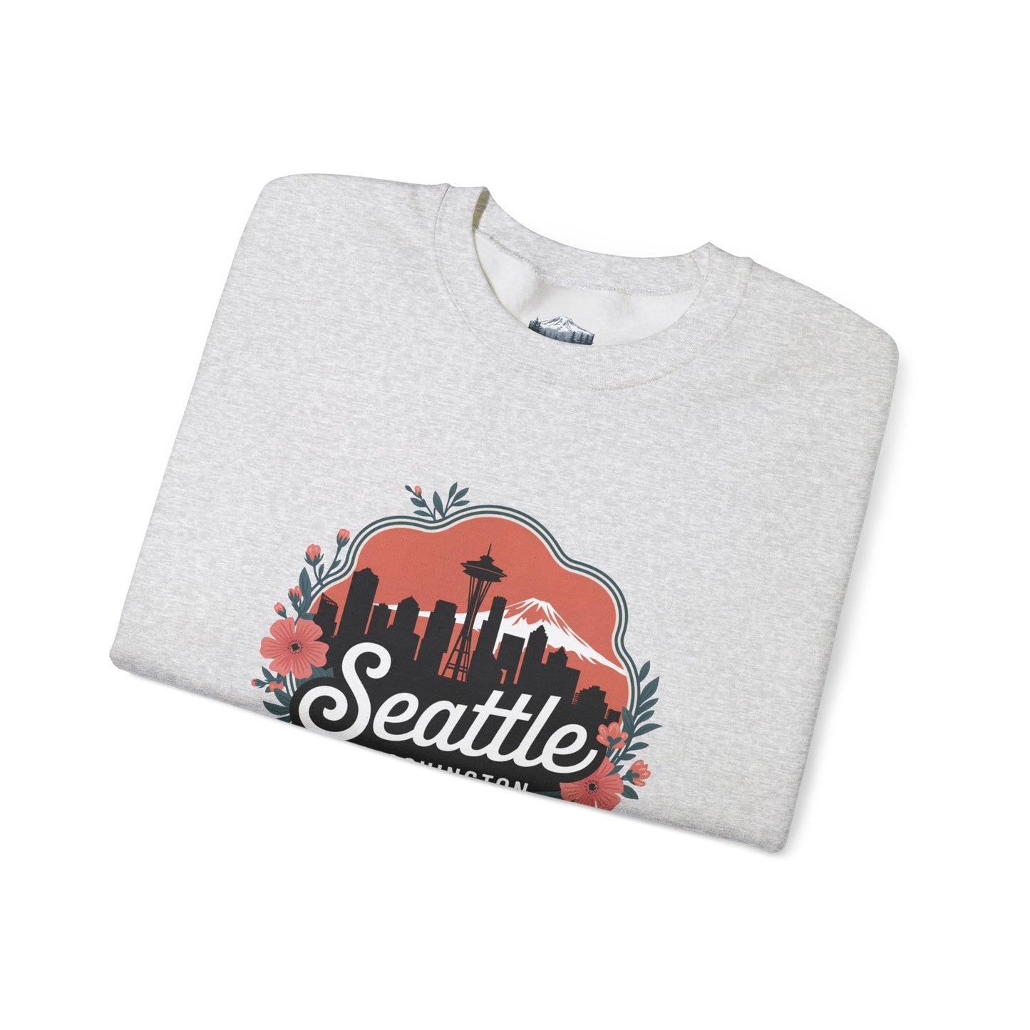 Floral Seattle City Skyline Sweatshirt