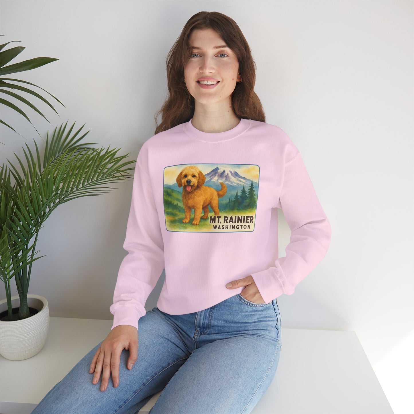 Mt. Rainier - Washington Golden Doodle Sweatshirt